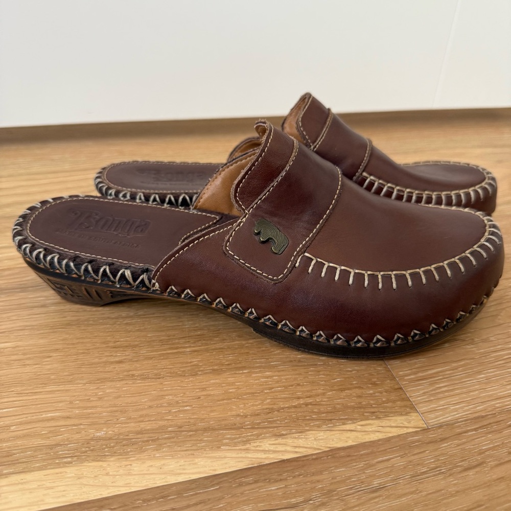 Brown Tsonga Leather Slip-On Shoes Women’s 9